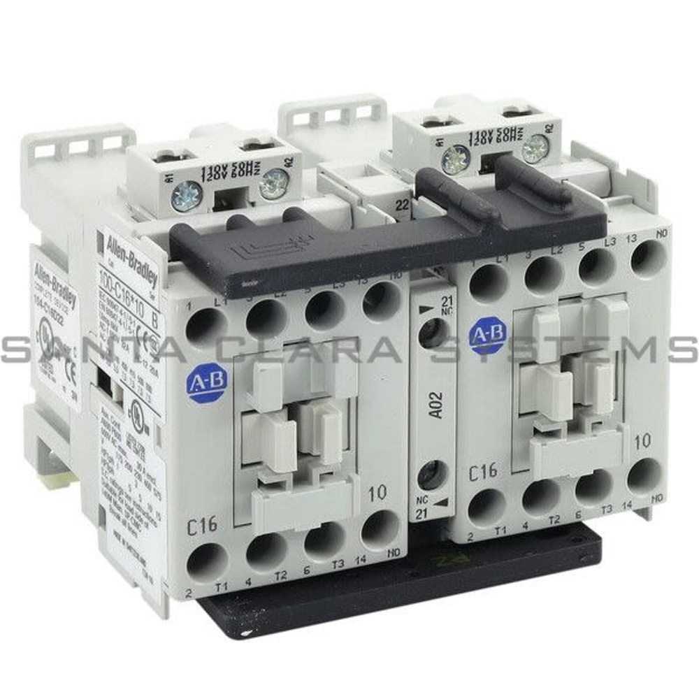 104-C16D22, Contactor, Reversing, 16A, 3P, 120VAC, 1NO/1NC, Allen Bradley, Rockwell