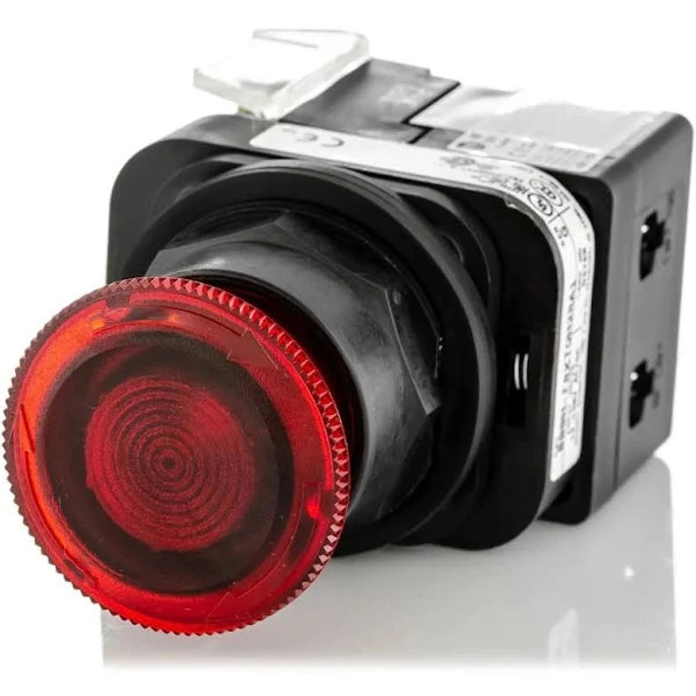 800H-FRXTQH2RA1, Mushrm Hd PB, 30mm Illum, Push-Pull/Twist, Red, Allen Bradley, Rockwell