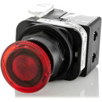 800H-FRXTQH2RA1, Mushrm Hd PB, 30mm Illum, Push-Pull/Twist, Red, Allen Bradley, Rockwell