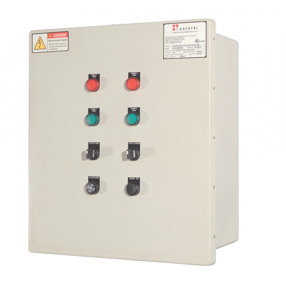 Alternator Duplex Control Panel, Three Phase 208/230V, 10-16FLA, NEMA 4X