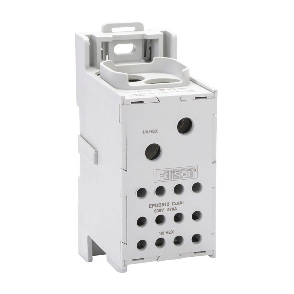 EPDB512, Distribution Block, 570A, 2 In 300-4AWG, 12 Out 4-14AWG, Edison