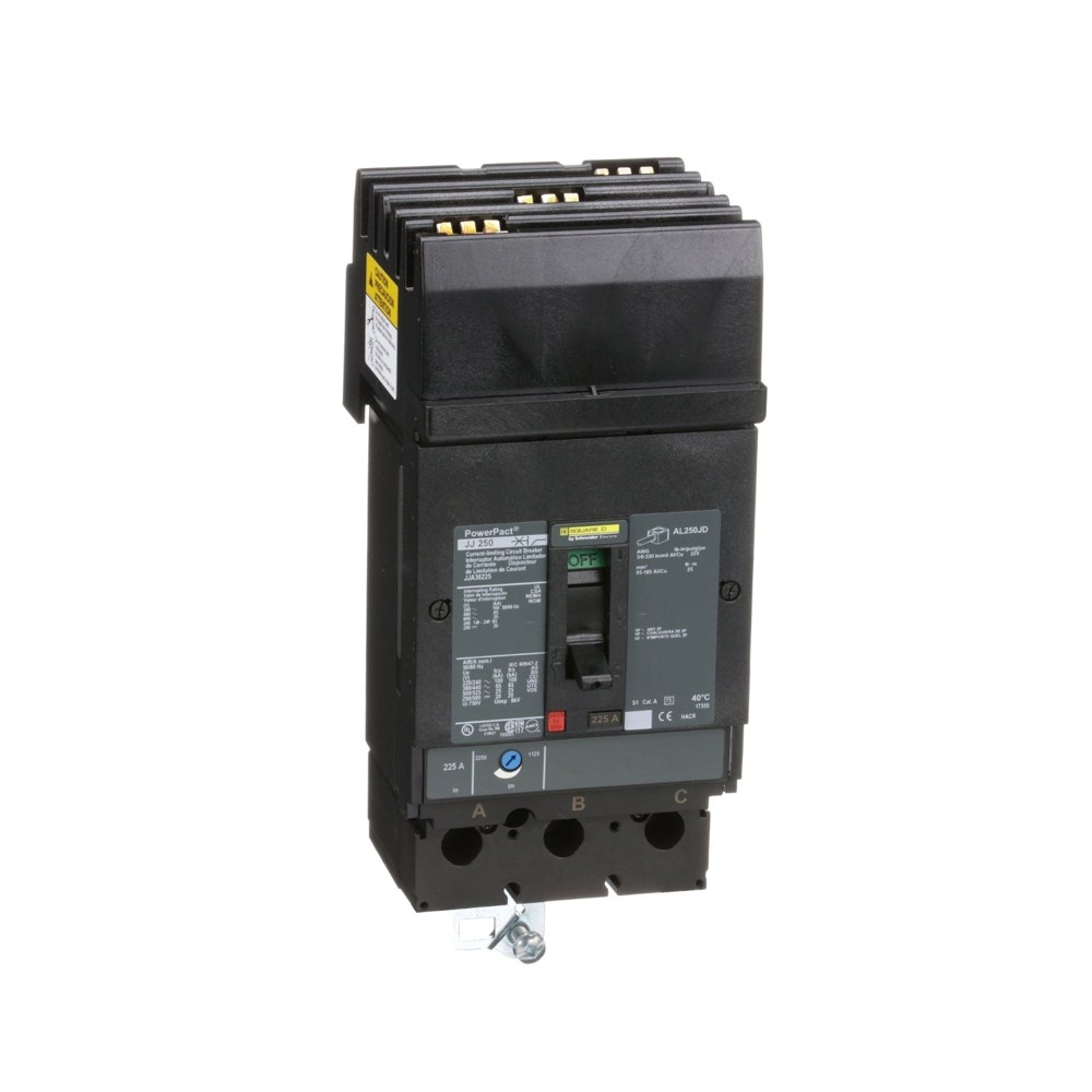 JJA36225, Square D, 225A, 3 pole, 25kA, 600VAC, Circuit Breaker Schneider