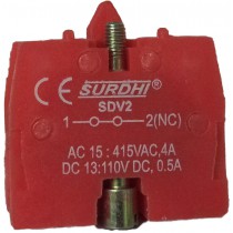 Contact Block FITS SVD-2 N/C Pushbutton Series Surdhi