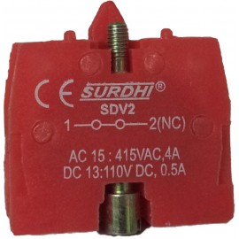 Contact Block FITS SVD-2 N/C Pushbutton Series Sur..