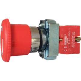 Emergency Stop Metal Non-Illuminated Mushroom Push..