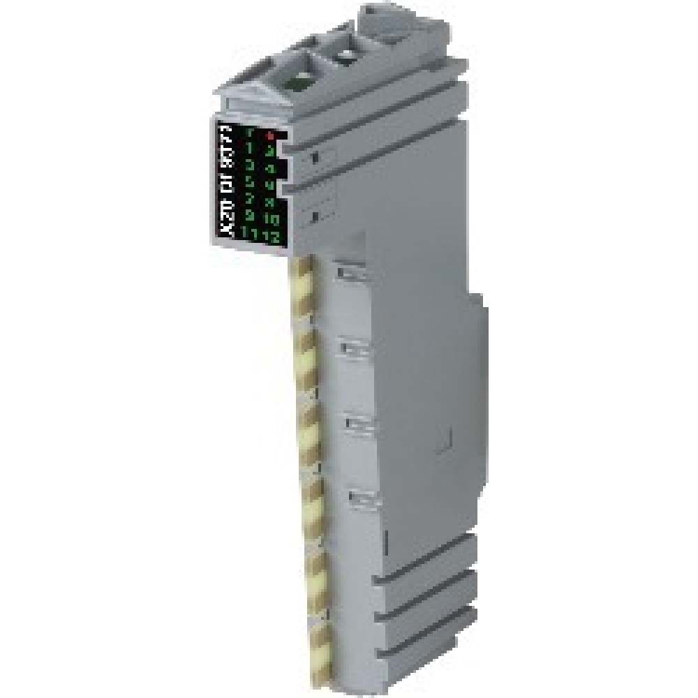 X20DI9371, digital input module, 12 inputs, 24 VDC, sink, configurable input filter, 1-wire connections, B&R