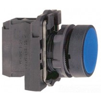 Blue pushbutton 22 mm - flush spring return - 1NO XB5AA61 Schneider Electric